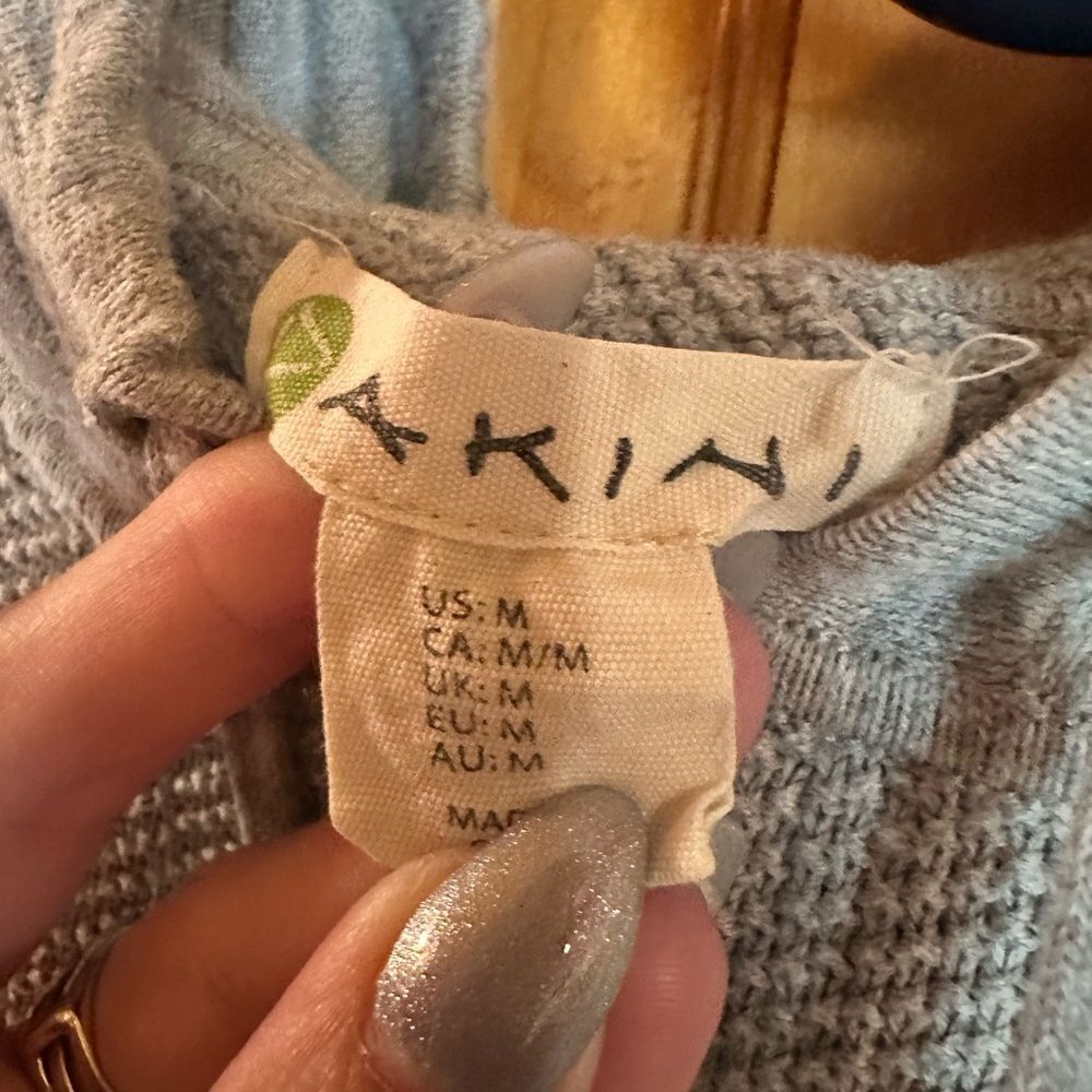 Dakini Gray Sweater Soft Knit with Hood - Picture 3 of 4